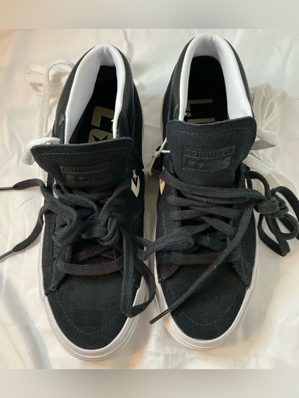 Converse CONS Louie Lopez Pro Mid Black White Suede Skate Shoes M 4.5 W 6